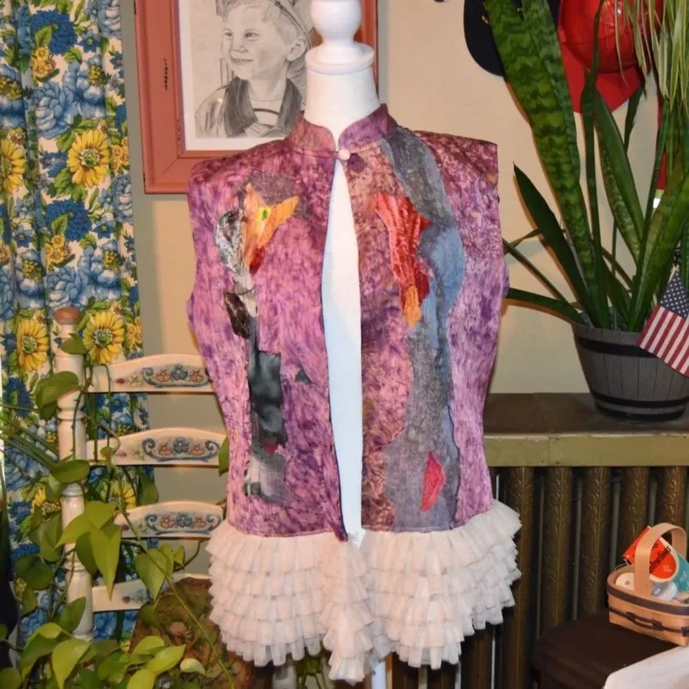 Sara Palacios Wearable Art Los Angeles SPLA Silk Vest OOAK Textile Medium